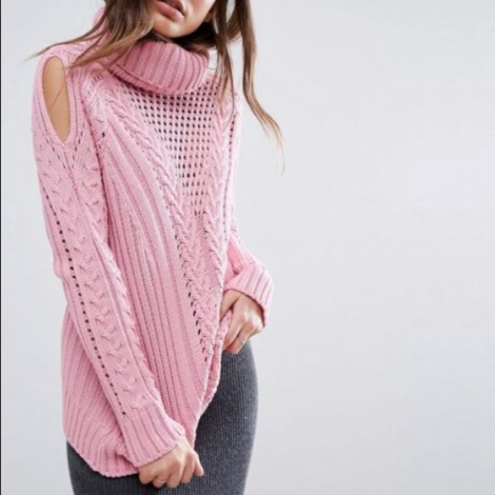 Cold Shoulder Turtleneck